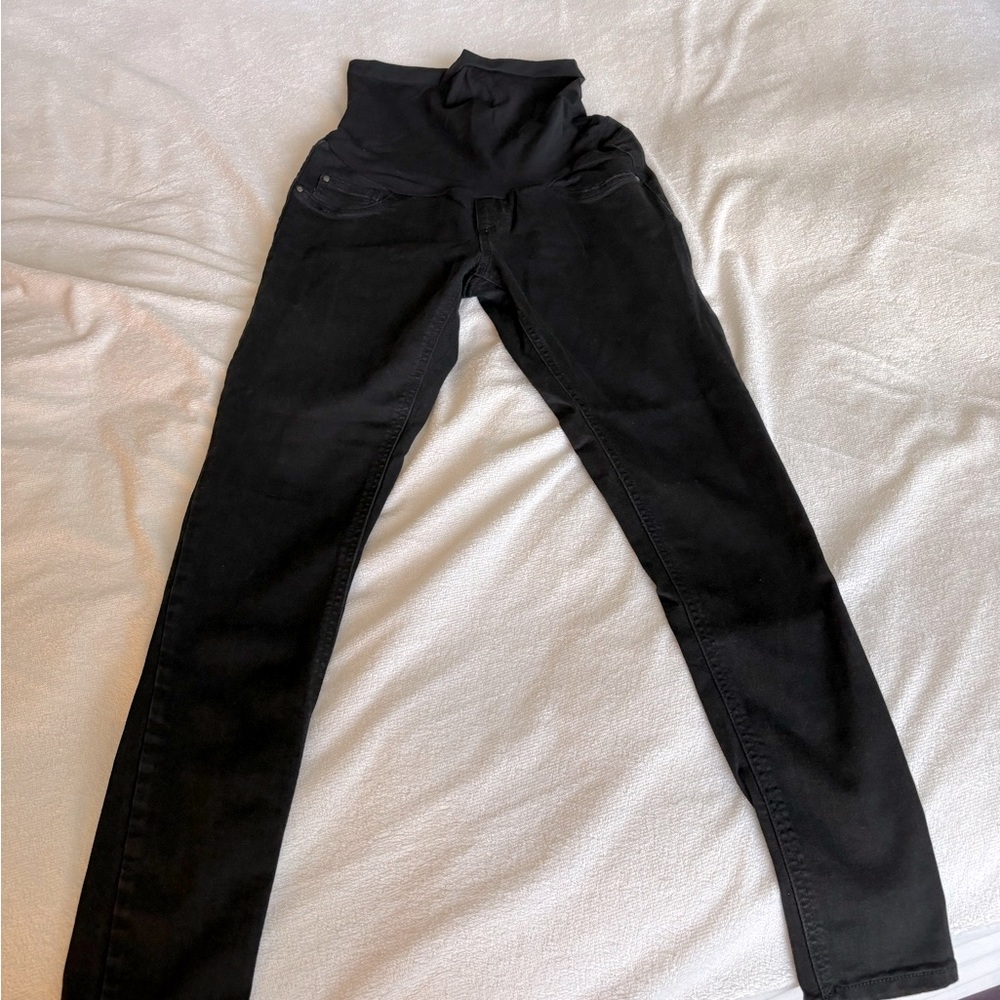 NWOT Black Denim Maternity Pants